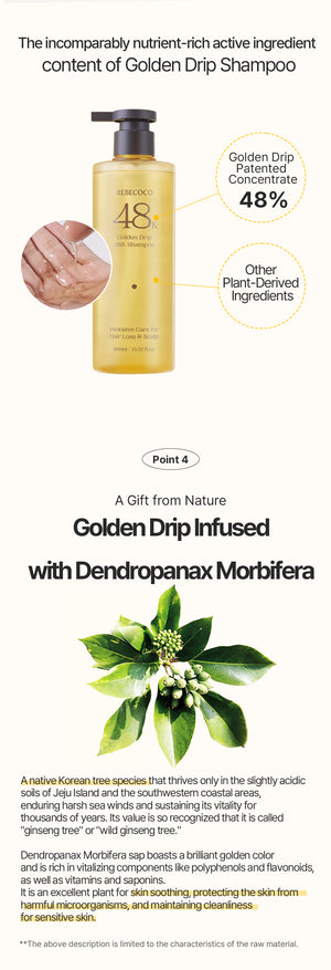 REBECOCO Golden Drip Scalp Set — 48K Shampoo + 64K Tonic