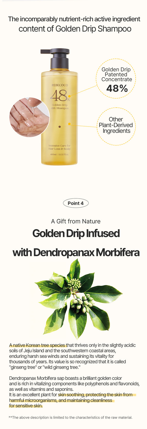 REBECOCO Golden Drip Scalp Set — 48K Shampoo + 64K Tonic