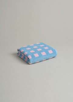 Blue Pink Square Face Towel
