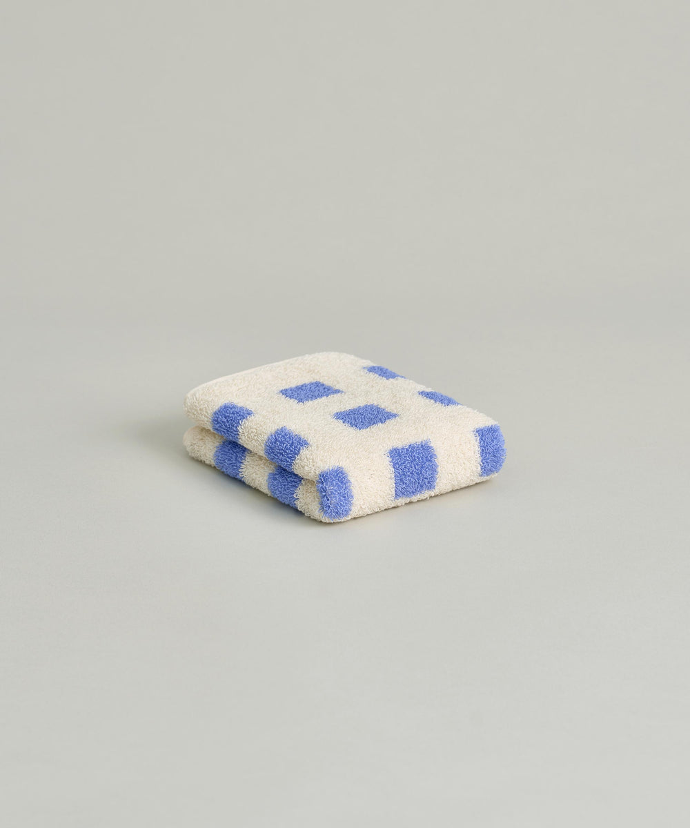 Blue Square Hand Towel