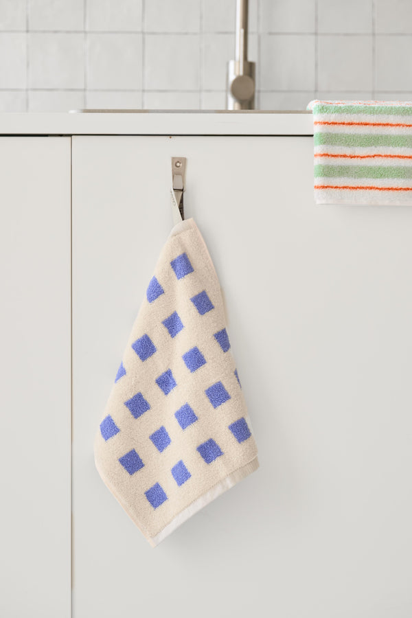 Blue Square Hand Towel