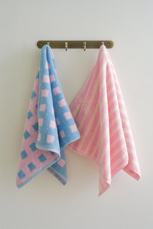 Blush Pink Stripe Face Towel
