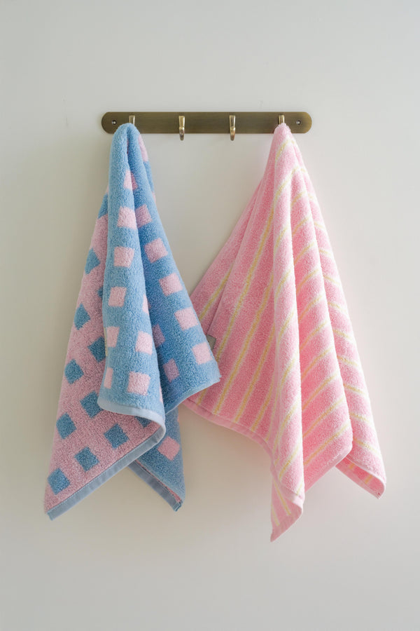Blush Pink Stripe Face Towel