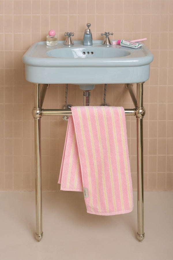 Blush Pink Stripe Face Towel