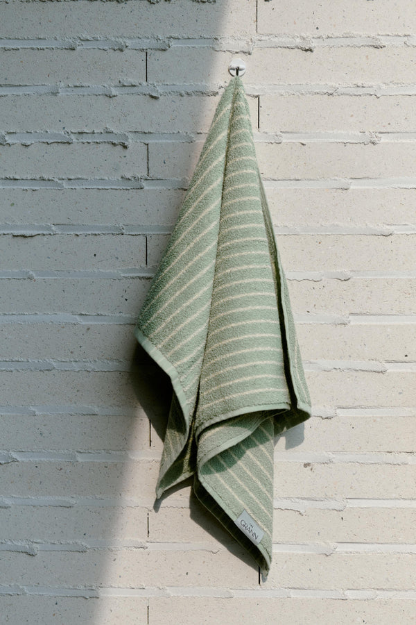 Mint Stripe Face Towel