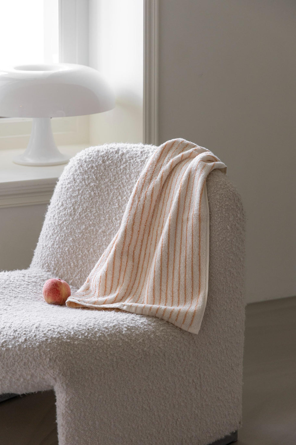 Peach Stripe Face Towel