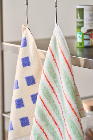 Blue Square Hand Towel
