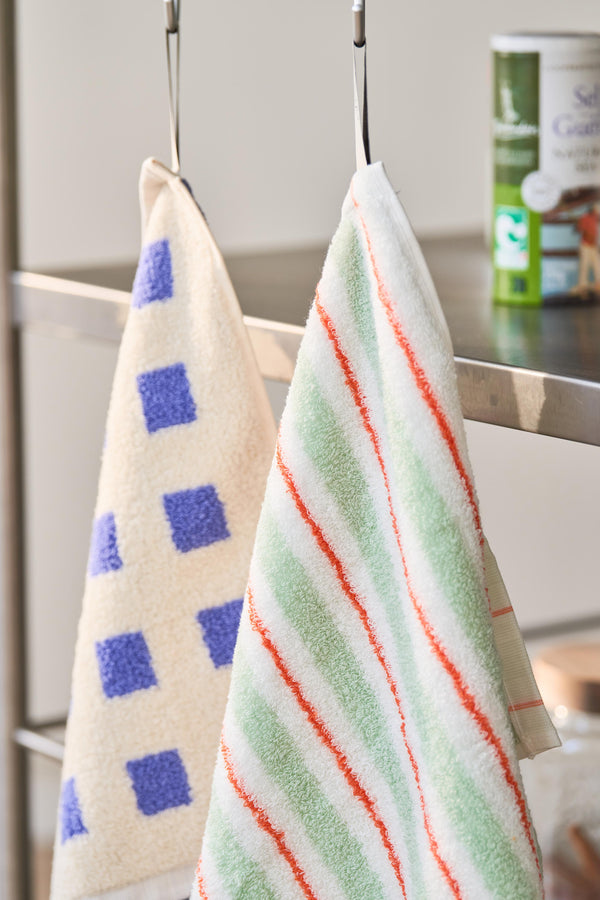 Blue Square Hand Towel