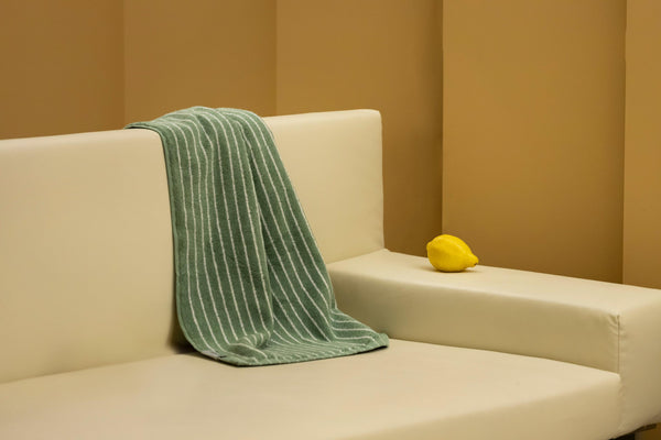 Sage Stripe Face Towel