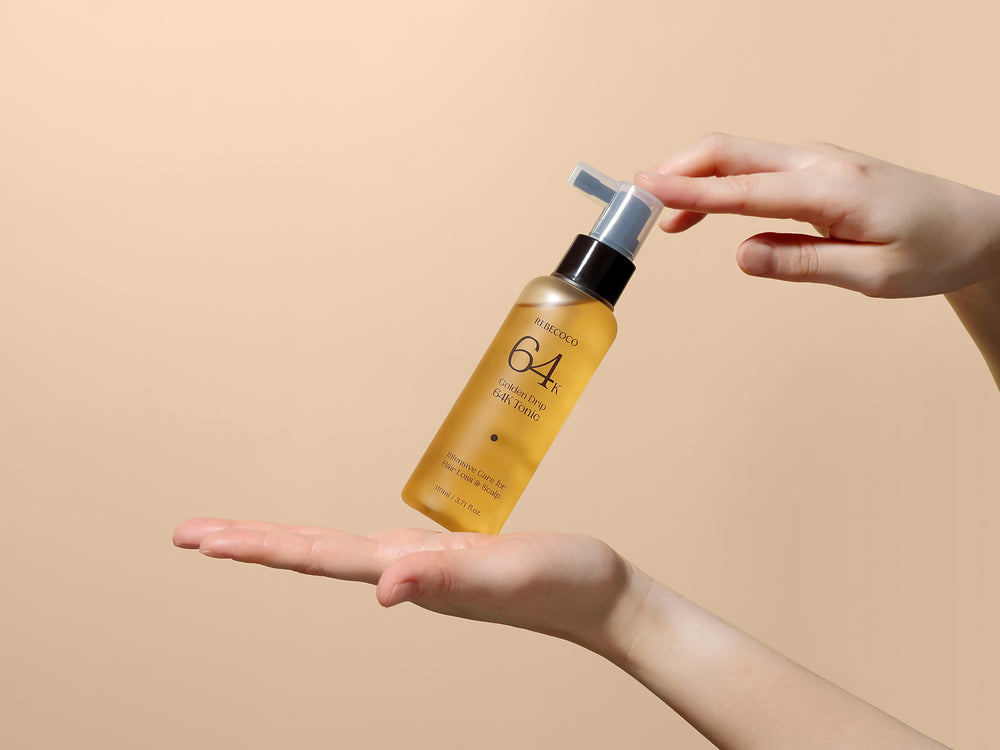 REBECOCO Golden Drip Scalp Set — 48K Shampoo + 64K Tonic